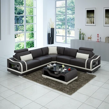 

Modern living room furniture genuine leather sofa chair customized color