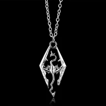 Nuevo juego de dragón The Elder Scrolls V COLLAR COLGANTE Skyrim gargantilla hombres joyas collar con cadena-30