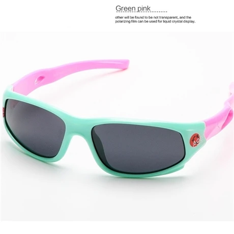 Милые Детские поляризованные солнцезащитные очки детские спортивные очки для девочек и мальчиков TR90 поляризованные солнцезащитные очки Оттенки для младенцев oculos S816 - Цвет линз: Зеленый