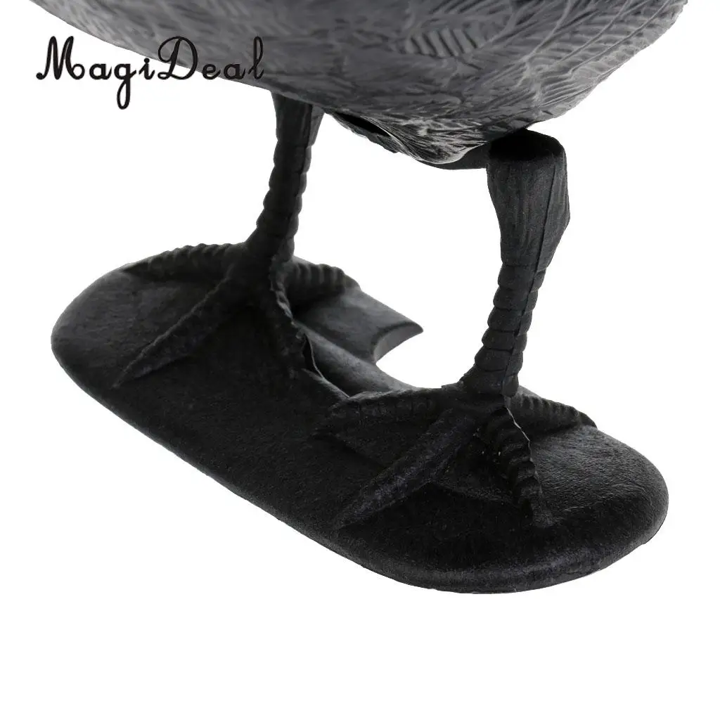 MagiDeal 2 Pieces Lifelike Full Body Crow Decoy Raven Hunting Decoy Bird Scarer Greenhand Gear 