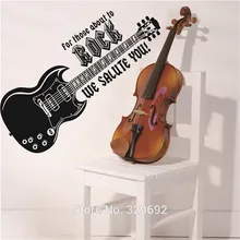 Modern DIY Home Decor Electric Guitar Wall Sticker Music Lover Art Home Room Mural Removable Wall Sticker For Living Room