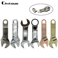 Флешка, металлический Регулируемый ключ, USB флеш-накопители, карта памяти для большого пальца, 4 ГБ, 8 ГБ, 16 ГБ, 32 ГБ, 64 ГБ, 128 ГБ, USB 2,0, флеш-накопитель