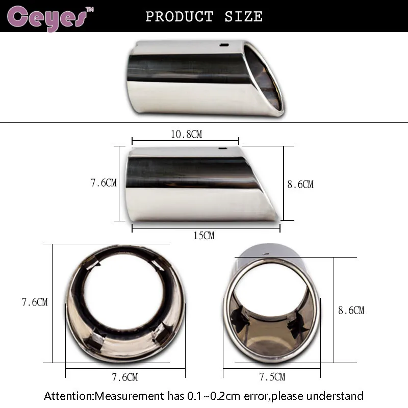 Exhaust Muffler Tip Pipe (4)