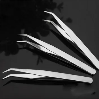 

Tattoo Cleaning Supplies 6Pcs/Lot Medical Bend Straight Tweezers Craft Jewelry Beauty Nail Art Hobby Picking Tool Nipper Clipper