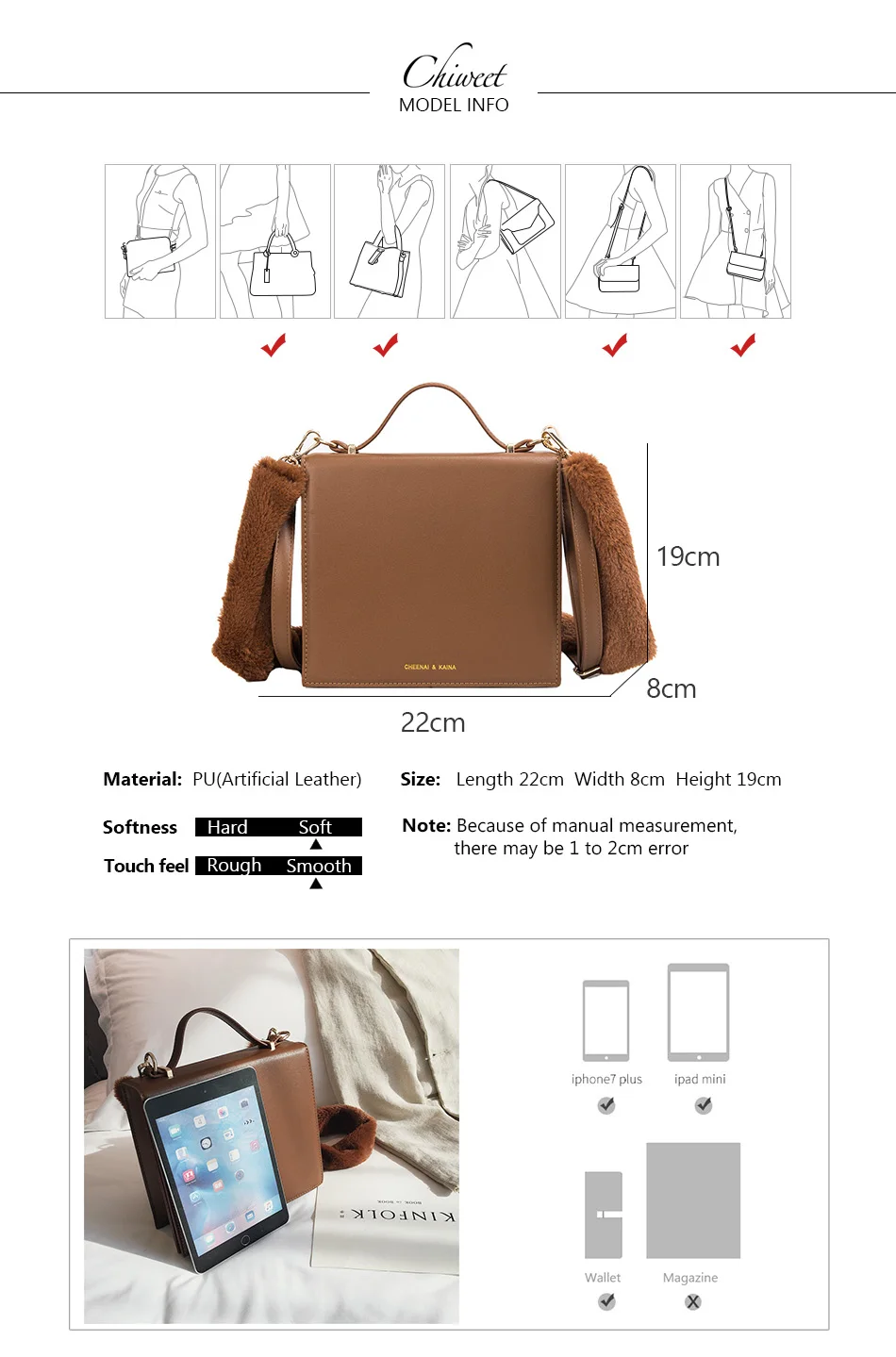 Женская большая кожаная сумка, Официальный плюшевый ремень, сумка на плечо, дизайнерская женская сумка-мессенджер с буквами, Женская Повседневная Сумка-тоут с клапаном