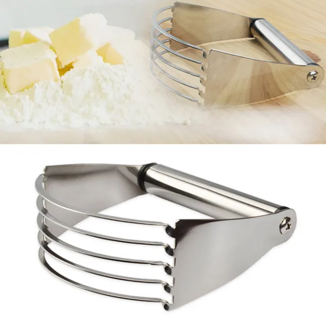 1Pc Stainless Steel Pastry Dough Cutter Blender Mixer Whisk Tool Manual