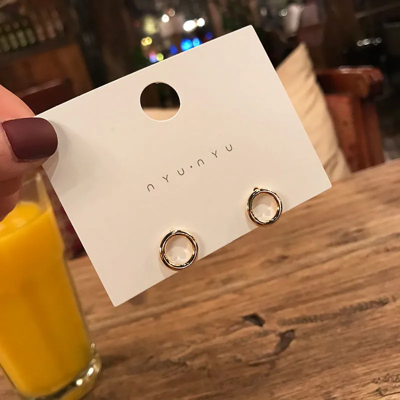 

Comiya Statement Earrings For Women Gold Color Zinc Alloy Simple Geometric Shape Korean Fashion Stud Earring Aliexpress