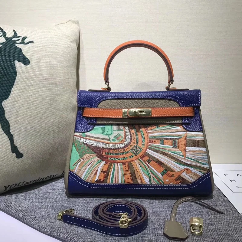

luxury women bags summer famous brand cartoon printing purses and handbags genuine leather patchwork bags tote borsa donna bag