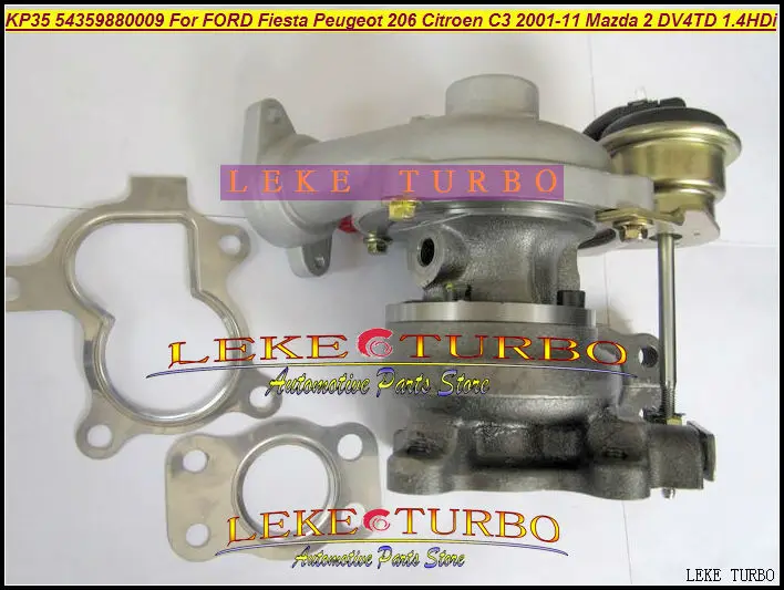 KP35 54359700009 54359880009 Turbo Турбокомпрессор для FORD Fiesta для peugeot 206 для Citroen C3 01-11 для Mazda 2 DV4TD 1.4L HDi