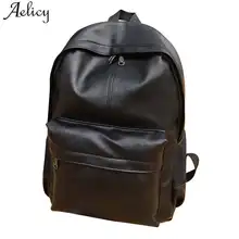 Aelicy модные рюкзаки из искусственной кожи, мужской рюкзак для ноутбука, кожаная сумка, черные школьные сумки для подростков, рюкзак для путешествий