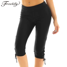 Женская одежда для плавания, плавки, черные, синие, с завязками сбоку, короткие плавки для плавания, большие размеры, спортивные шорты для серфинга, пляжная одежда