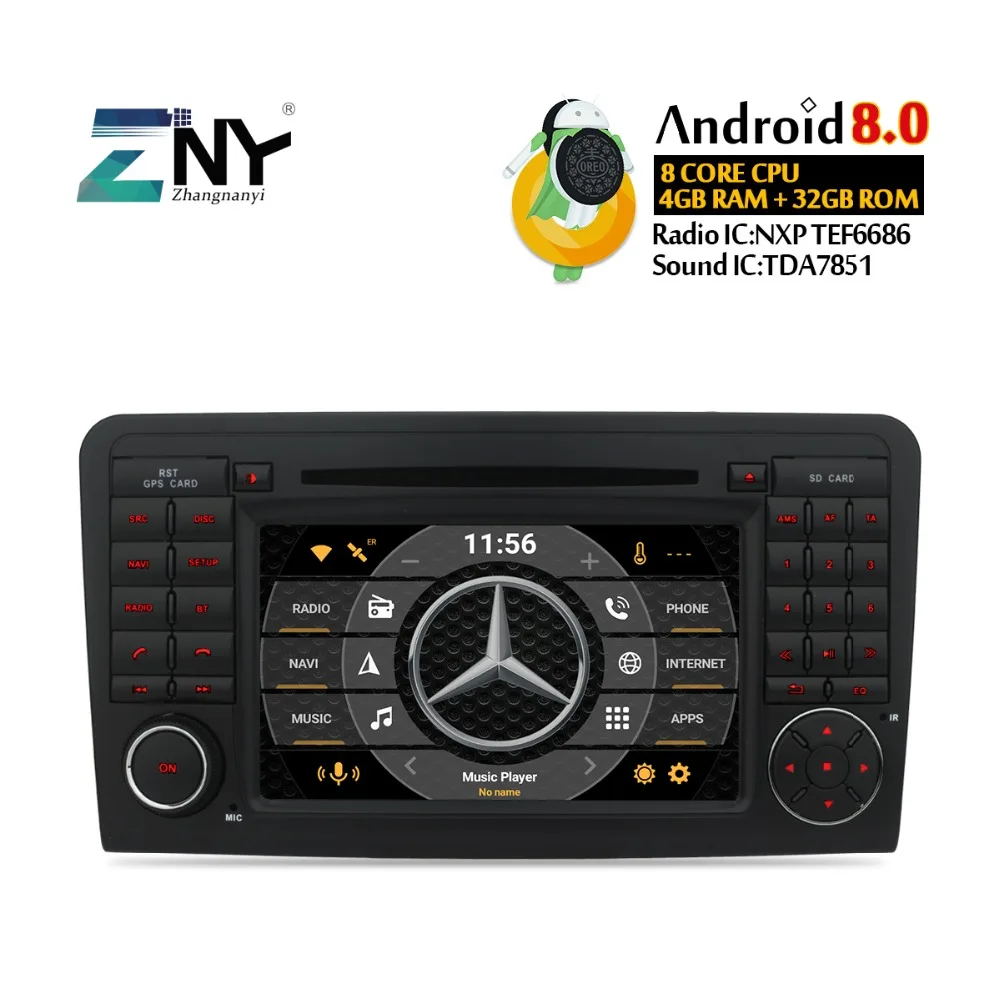 Flash Deal 7" IPS Android 8.0 Car DVD Stereo For Benz GL ML Class W164 X164 ML350 GL450 Auto Radio FM RDS GPS Navigation WiFi Backup Camera 0