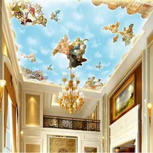 Европейская потолочная настенная бумага, фрески для гостиной, гостиной, домашнего декора, водонепроницаемые обои в рулонах для кельтинга