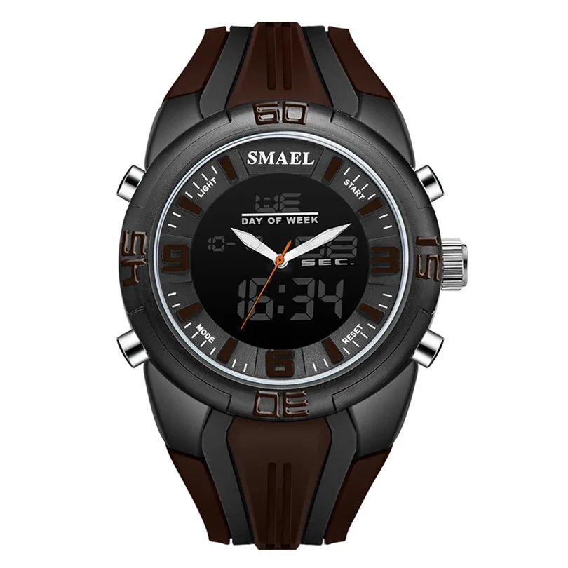 SMAEL Men's Watches Dual Time Camouflage Sport Watch LED Digital Watch New Fashion Digital Quartz For Sport Man #4m19 (16)