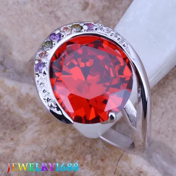 

Attractive Multicolor Multigem Garnet Silver Plated Ring Size 6 / 7 / 8 / 9 D225