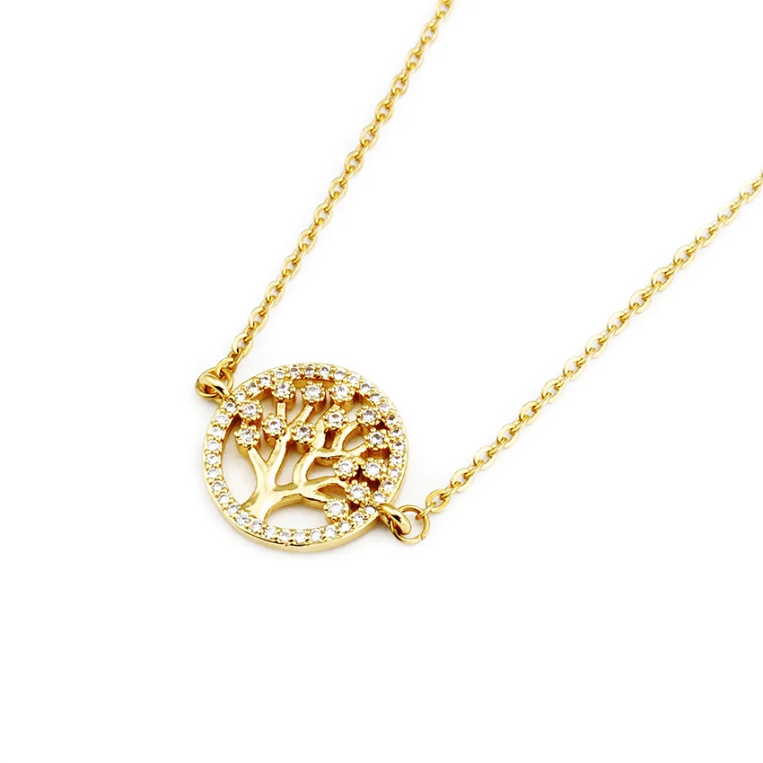 Árvore na Rodada Corrente de Ouro Cor de Aço Atacado Preço Dainty Charme Pulseiras Inoxidável Moderno Mulheres Pulseras Accessoires 10 2020 18 Rodada Charme Pulseiras Corrente de Ouro Cor