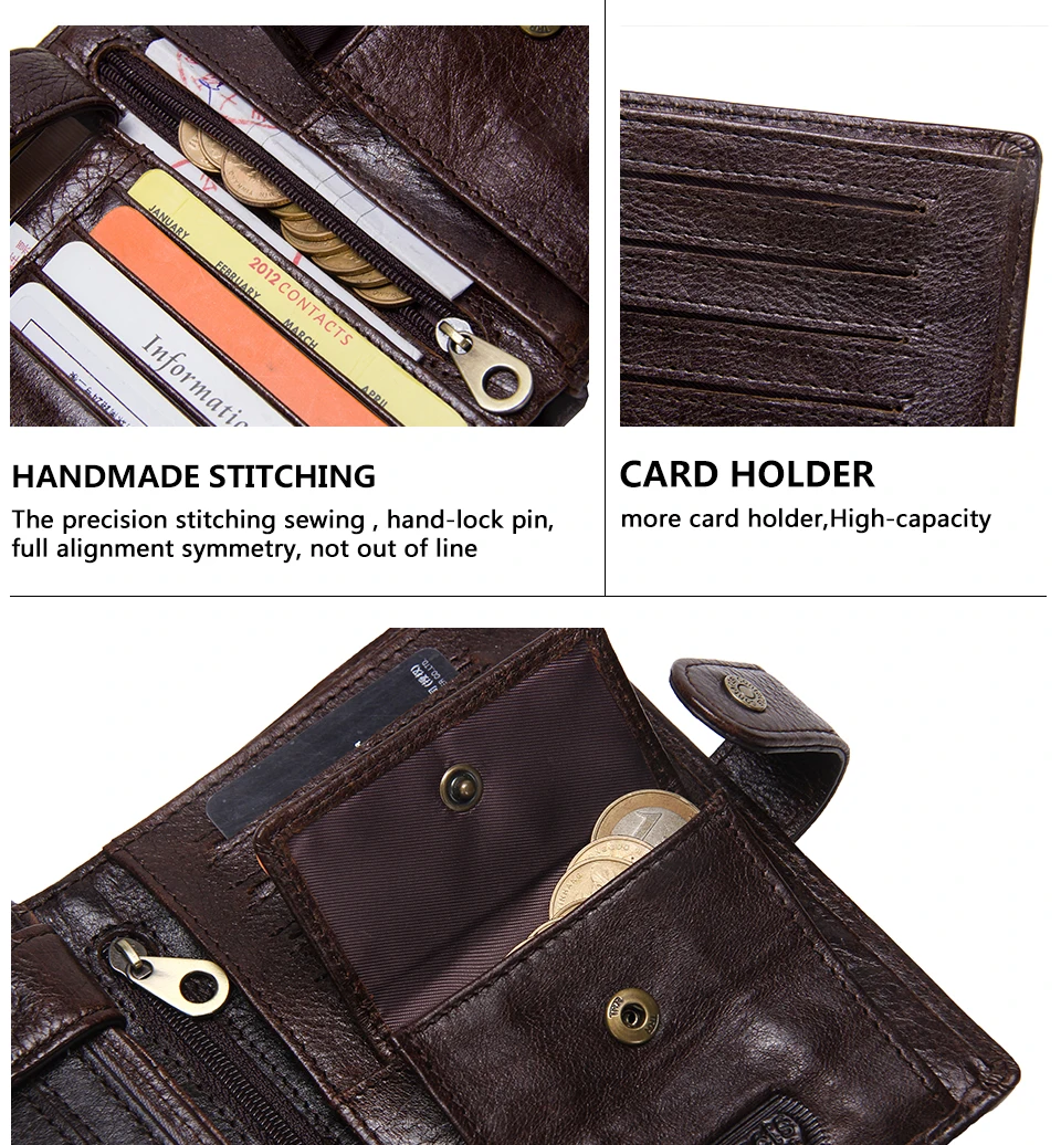 CONTACT'S Высококачественный дизайнерский бумажник с отделениями для фото паспорта из натуральной кожи Короткий кошелек дизайн засов
