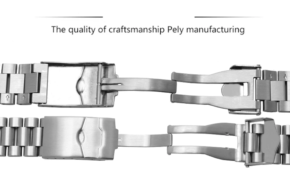 20 мм, ремешок для часов из нержавеющей стали, спортивный браслет, плоский конец, двойная кнопка, застежка, сменный металлический ремешок для TAG HEUER