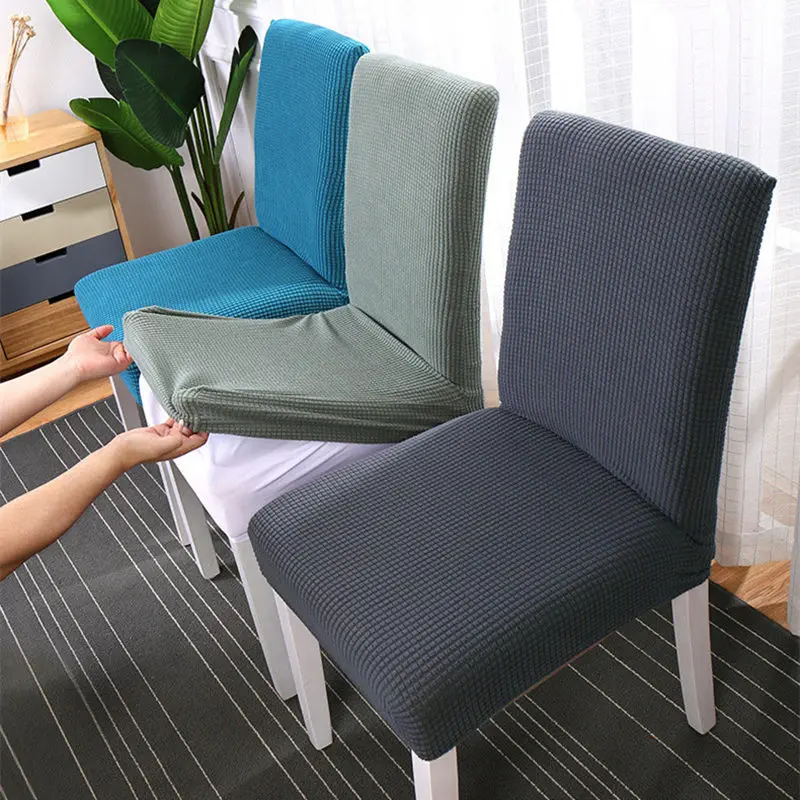 2 размера чехлы на кресла стрейч одноцветные чехлы на стулья для обеденного стула съемный чехол для кухонного офисного сиденья Чехол для стула