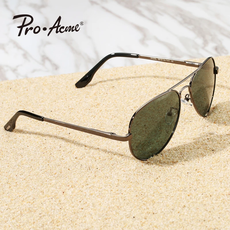 

Pro Acme Classic Pilot HD Polarized Sunglasses for Men Women Metal Frame Pilot Sun Glasses Driving Eyewear 58mm With Case P1095