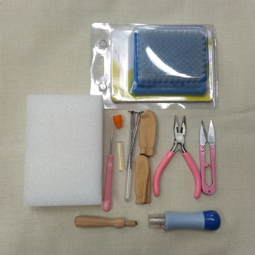 

RUBIHOME Needle Felting Starter Kit Wool Felt Tools (Mat + Needle + Finger stall+Scissor+Pliers+Accessories) DIY Crafts Supplies