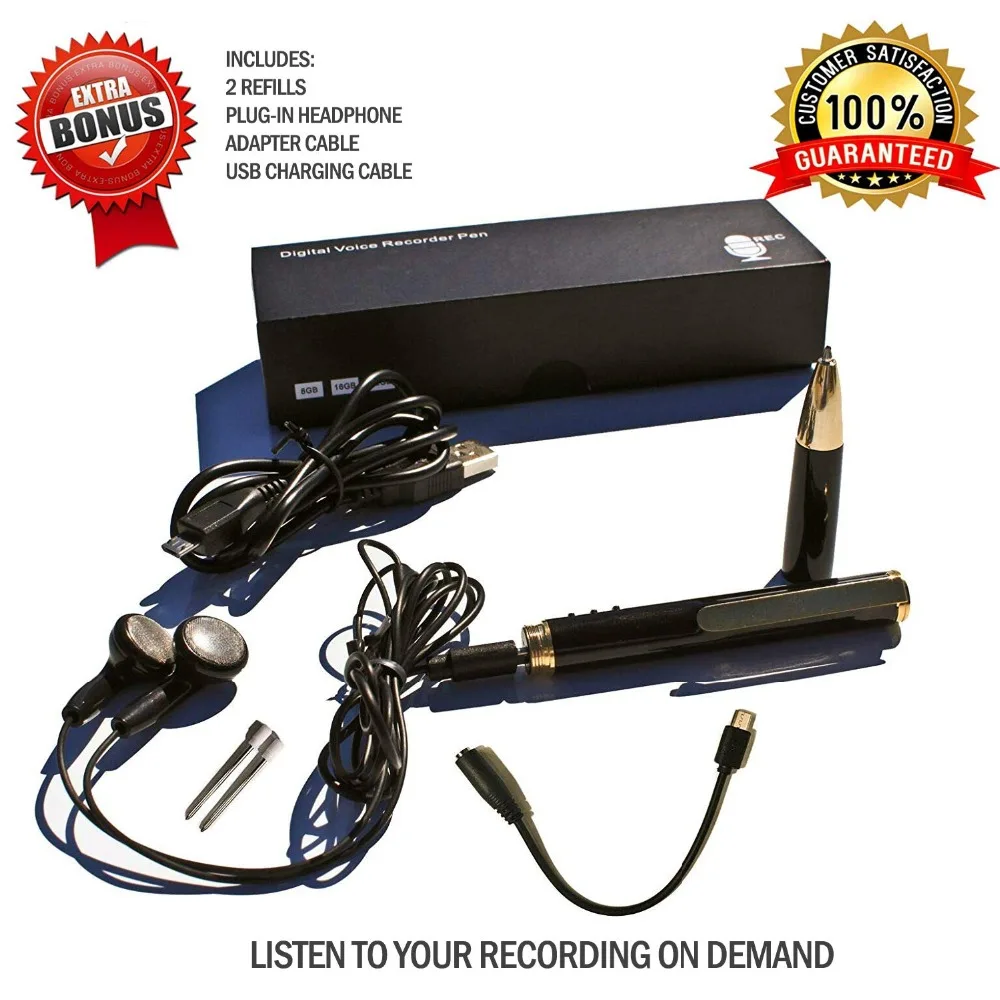  Professionale Registratore Vocale Penna Portatile HD Penna di Registrazione Audio Dittafono del Reg