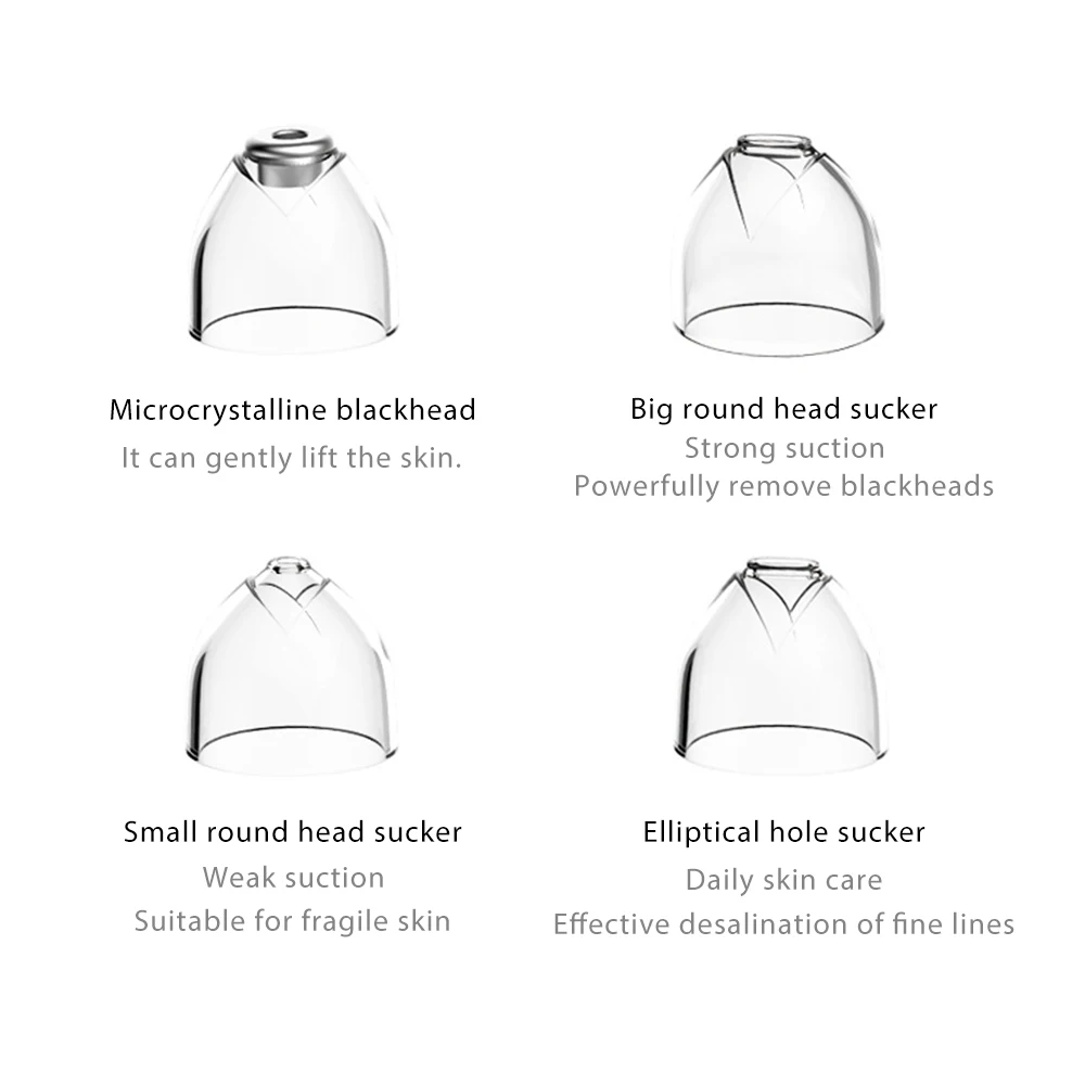  Blackhead Remover for Face Acne Pimple Remover Tool Blackhead Extractor Pore Cleaner Vacuum Suction