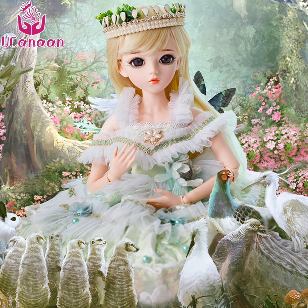 

UCanaan Dream Girl In Winderland 1/3 SD BJD Doll Outfit Handmade Clothes Wig Shose Makeup 18 Joints Body Model Princess Dolls