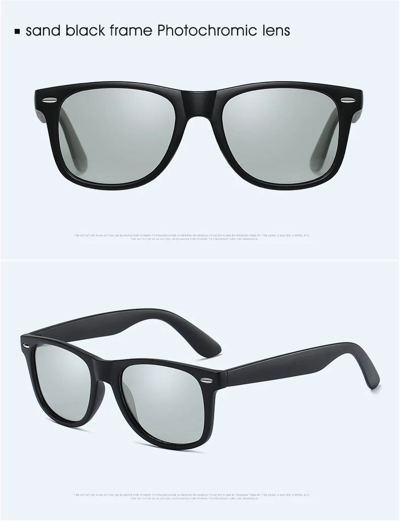 Классические квадратные мужские вождения фотохромные солнцезащитные очки поляризованные Хамелеон обесцвечивание солнцезащитные очки для женщин Oculos De Sol Masculino