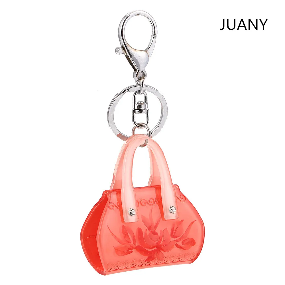 Cute Mini Leather Keychain Small Women Bag Charms Multifunction Woman