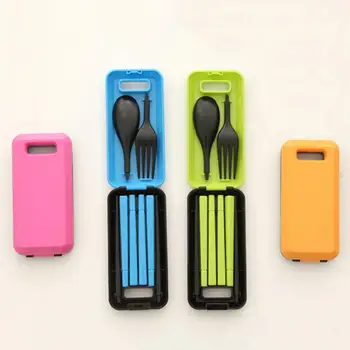 

NEW 3Pcs Portable Travel Folding Fork Spoon Chopsticks Outdoor Camping Tableware Set