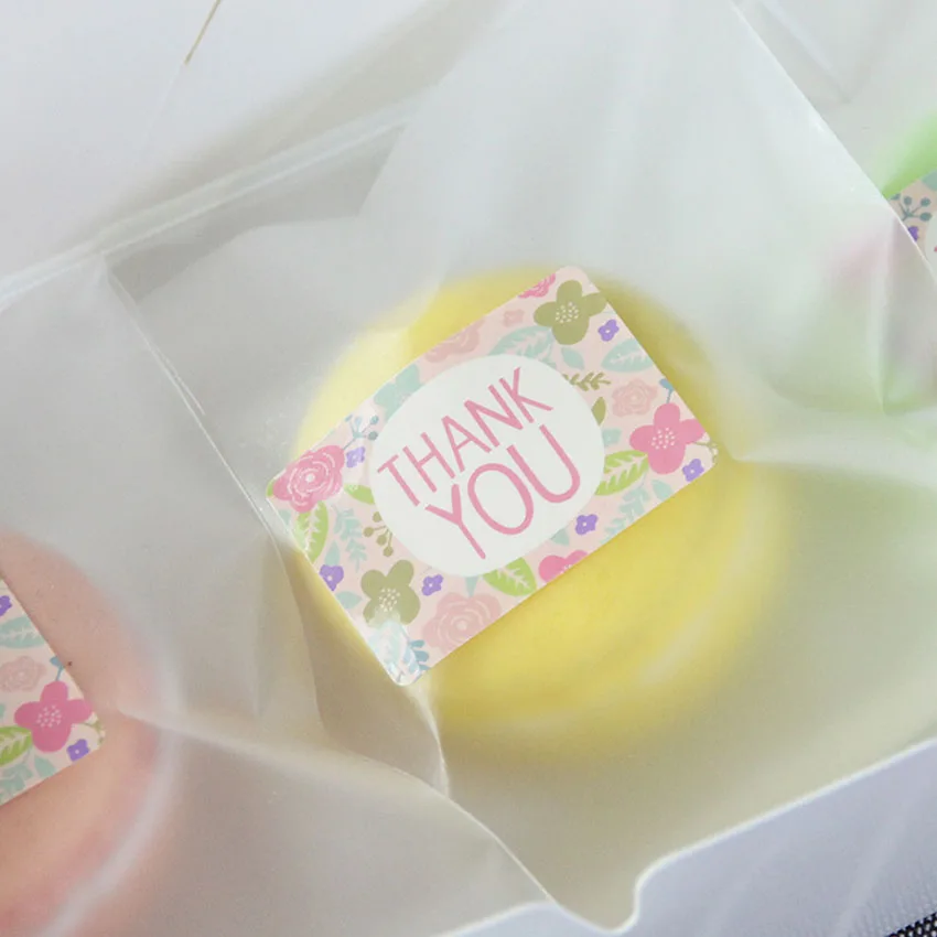 Mesmo para Bolsas de Embalagem de Presente Lote Obrigado Artesanal Flores Rosa Bolo Baking Vedação Etiqueta Autocolante Faça Você 900 Pçs - 6 Artesanal Bolo Baking Vedação Etiqueta autocolante DIY