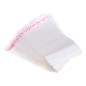 

100Pcs/Set Plastic Packing Bag Transparent Self Adhesive OPP Jewelry Seal 9x13cm