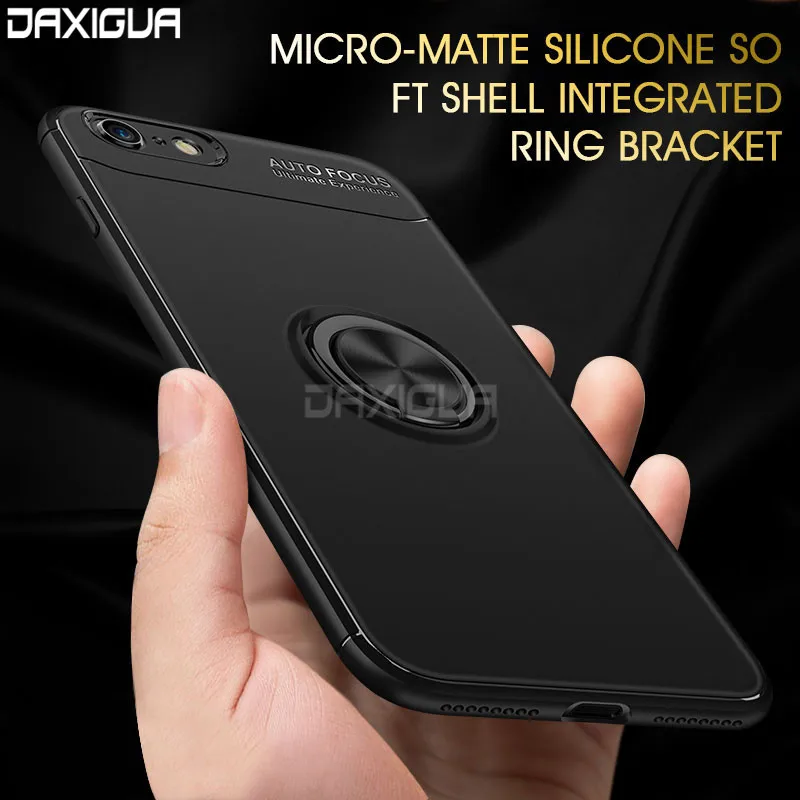 

Luxury Car Bracket Ring phone Case For iPhone 6 6s Plus 8 7 Plus TPU Magnetic Cover For iPhone X 10 6 7 8 Shell Protective Cases