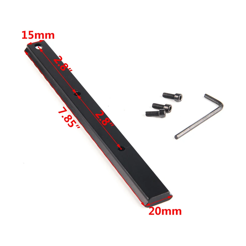 Tactical 20cm 7.85'' Picatinny Weaver 20mm Rail Scope Mount Base 18 Slots Rifle Gun Shotgun Hunting Airsoft Accessory RL1-0028 (3)