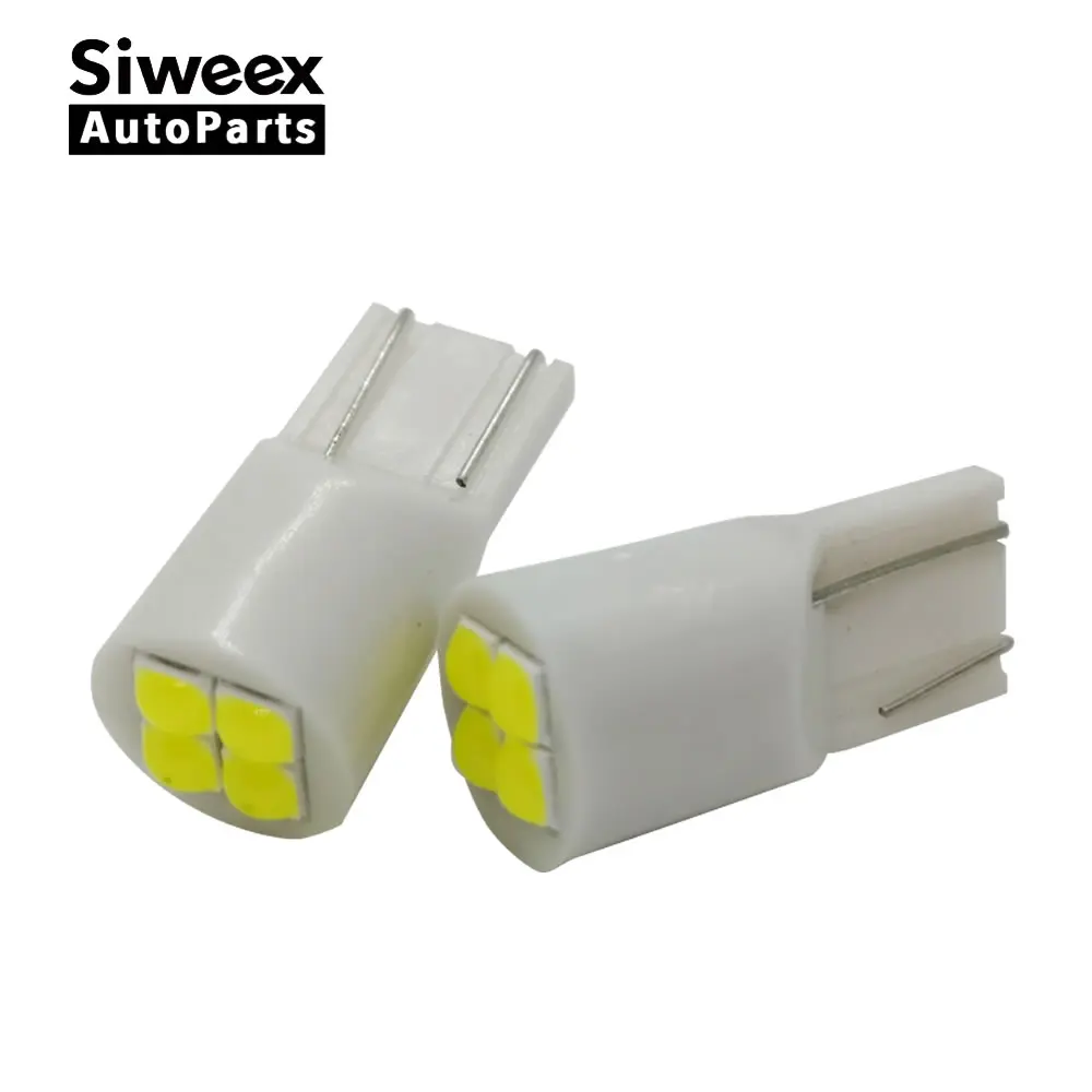 2 шт. T10 W5W 194 152 168 4 SMD 3030 Сферический светодиодный автомобильный фонарь указатель