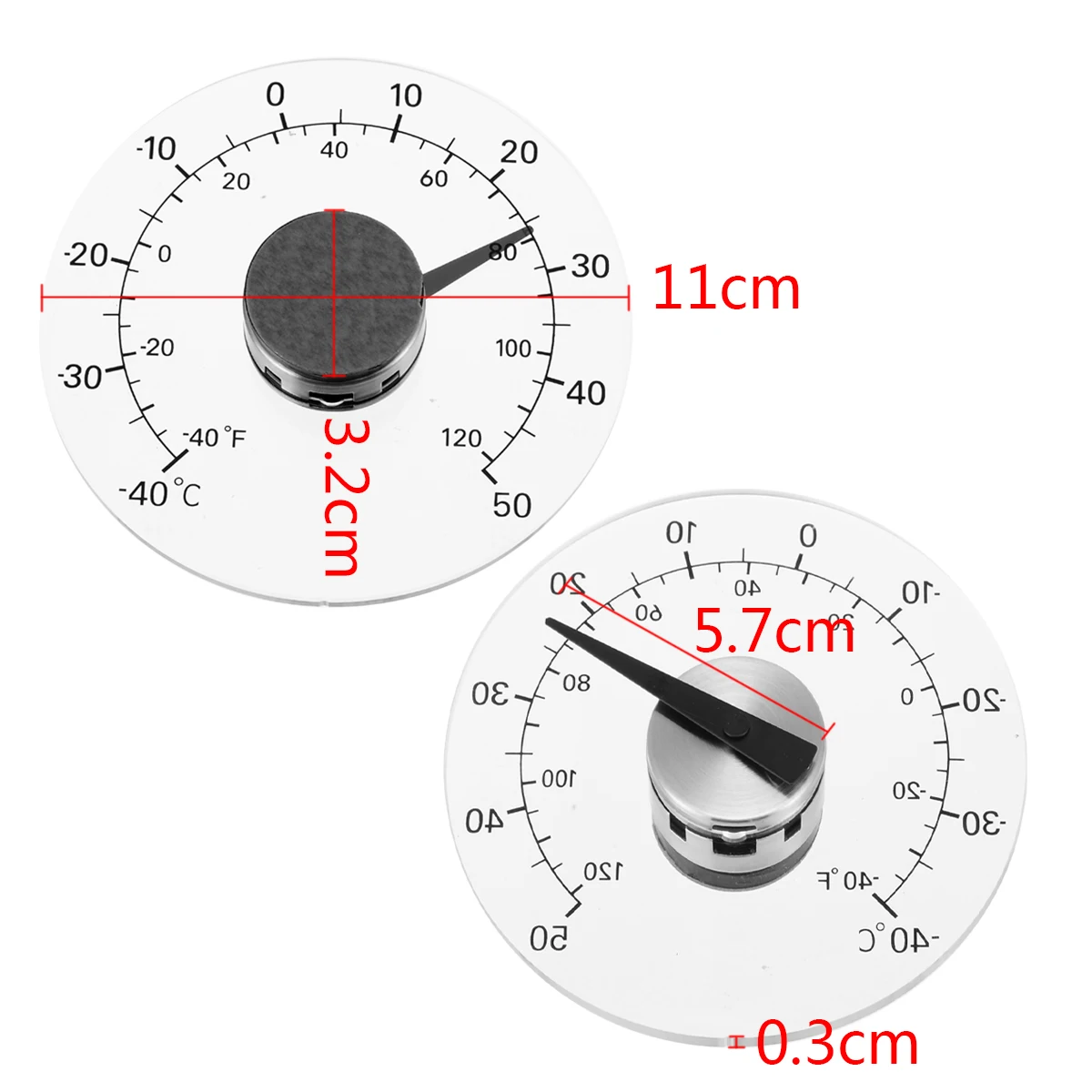 New 1Pc Clear Round Circular Outdoor Window Temperature Thermometer Weather Station Tools