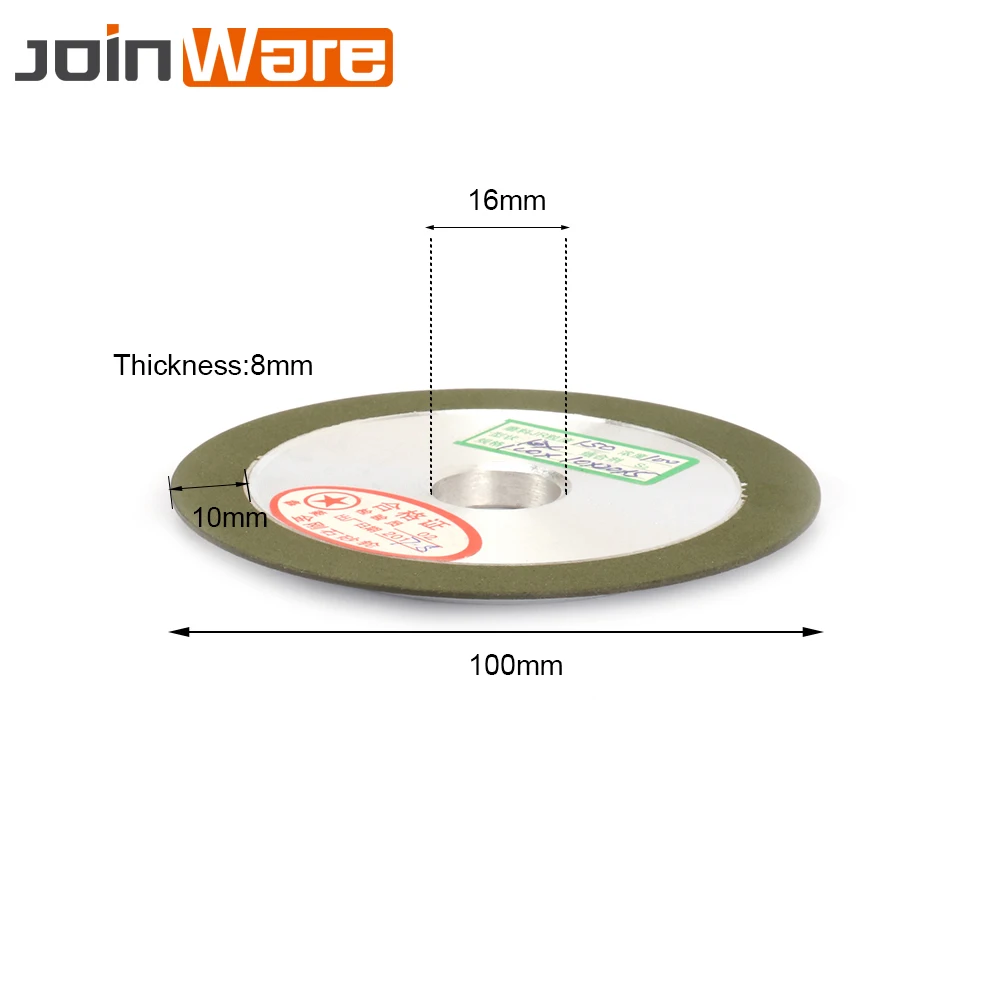 100 мм 150 # алмазный шлифовальный диск поворотный абразивный инструмент для Карбида Металла Сталь Металлообработка 16 мм/20 мм диаметр 8 мм Thicknes