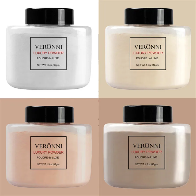 

VERONNI 4 Colors Loose Luxury Powder Translucent Banana powder Professional Foundation 42g Makeup Baking Face powder Mineral