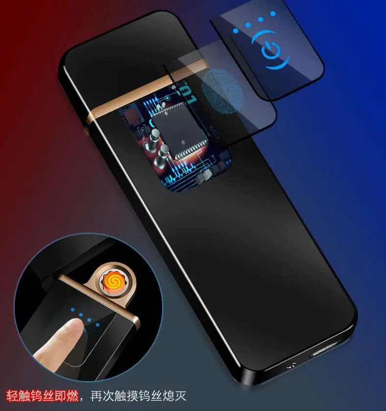 Новая Металлическая ветрозащитная электронная Usb зарядка Зажигалка для сигарет
