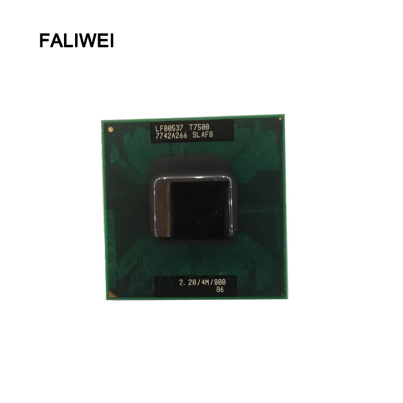 1 шт./лот T7500 SLAF8 CPU (4M кэш 2 ГГц 800 МГц FSB) двухъядерный процессор для ноутбука чипсета