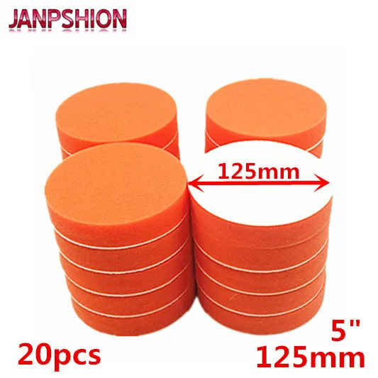 Janpshion 20pc 125mm Gross Polishing Buffing Pads 5" Flat Sponge Car