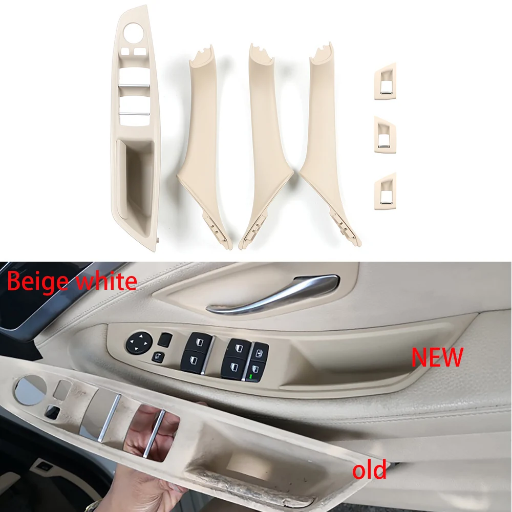 Right Hand Drive RHD For BMW 5 series F10 F11 Gray Beige Black Car Interior Door Armrest Handle Inner Panel Pull Trim Cover