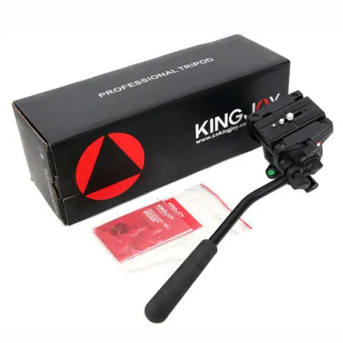KingJoy VT-3510 Жидкость Видео Pan Tilt Ручки Голову Manfrotto 501 QR Совместимость Плиты для Canon