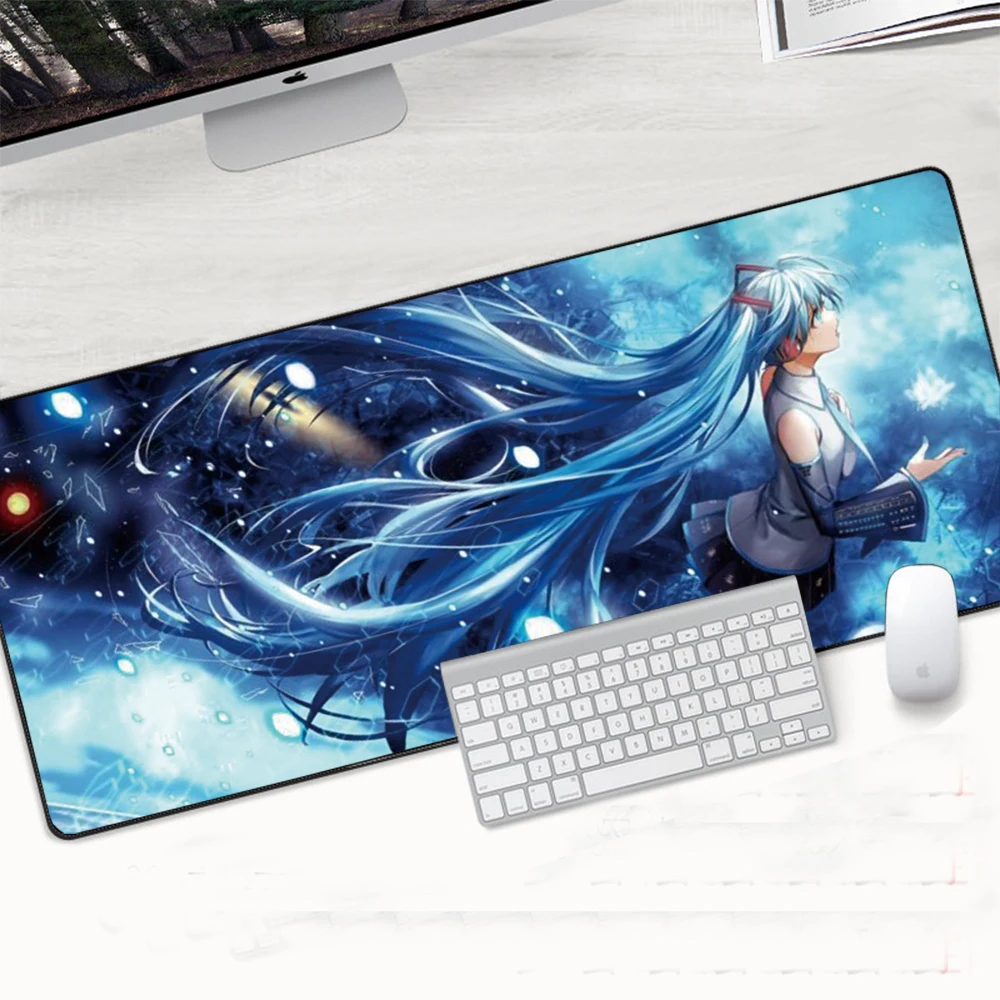 

Large 70X30cm XL Large Lock Edge Rubber Sexy Anime Mouse pad Game Gamer Gaming Hatsune Miku Anime Computer Notebook Mousepad Mat