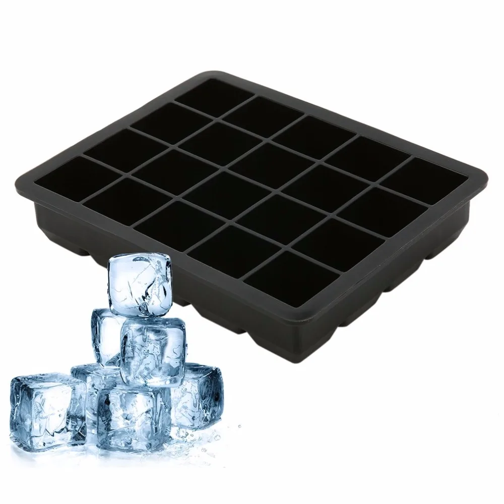20 полости большой кубик льда Пудинг Желе производитель плесень лоток инструмент с BPA бесплатно пищевой силикон для льда Пудинг бисквит
