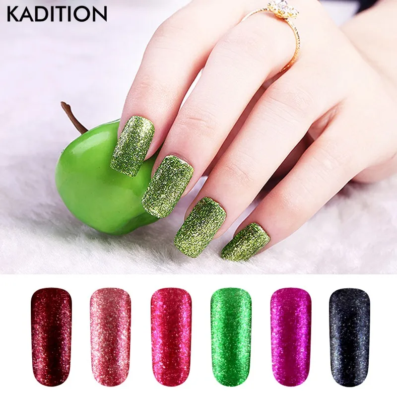 

KADITION Platinum Painting Hybrid Varnishes Gel Nail Polish Set Glitter UV Nails Art Gellak Top Base for Primer Poly Manicure