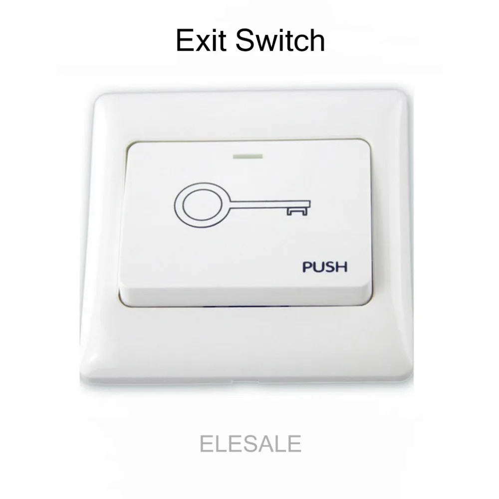 

86*86cm White Plastic Exit Push Release Button Switch For Electric magnetic Lock Door Access Control