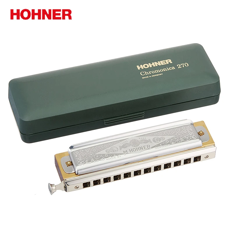 Hohner Классическая 270 супер хромоника 12 отверстий Хроматическая гармоника деревянная расческа Gaita 12 отверстий арфа