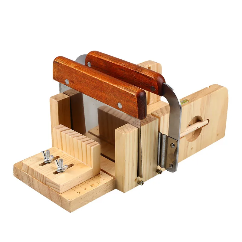 Wood Mold Soap Making Tool Set-3 Adjustable Wooden Loaf Cutter Box And 2 Pieces Stainless Steel Blades For DIY Handmade | Инструменты